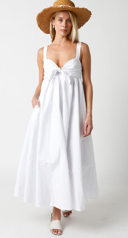 white babydoll midi dress PALOMA WHITE BABYDOLL DRESS DISSH