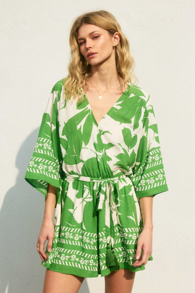 Bali Summer Kimono Sleeve Romper