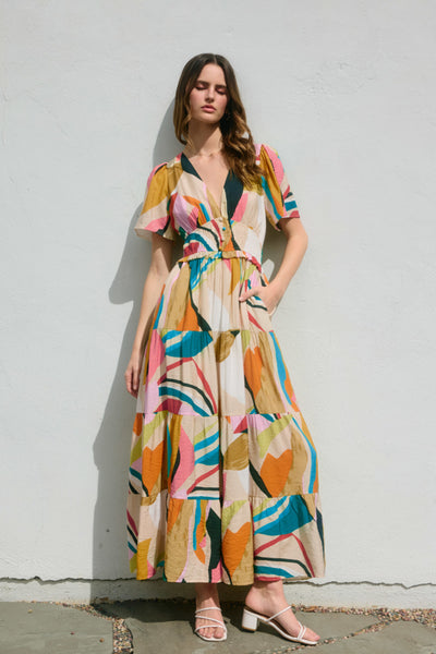 Miami Vaca Tiered Maxi