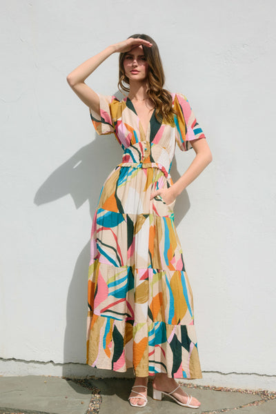 Miami Vaca Tiered Maxi