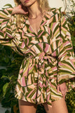 Alisha Palm Printed Romper