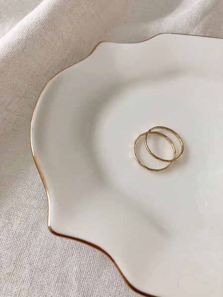 SS Luxe - Hammered Stacking Ring (Single)