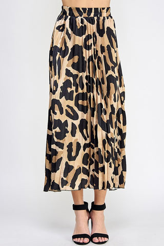 Mayfair Leopard Pleated Skirt
