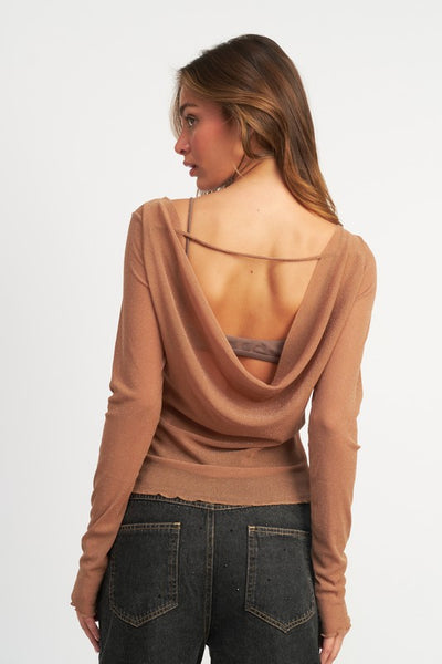All That Glitters (Tan) Sparkle Top
