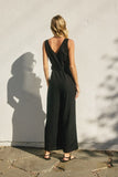 Maggie (Black) Linen Jumpsuit