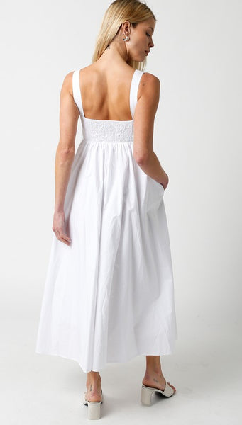 Millie Babydoll Midi Poplin Dress
