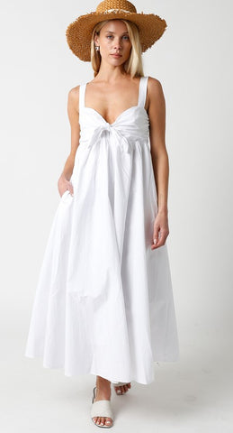 Millie Babydoll Midi Poplin Dress
