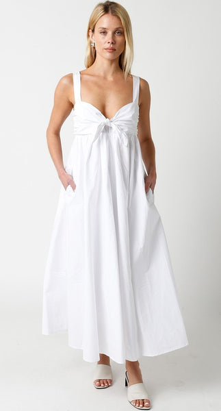 Millie Babydoll Midi Poplin Dress