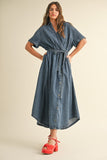 Presale - Nora Denim Midi Dress