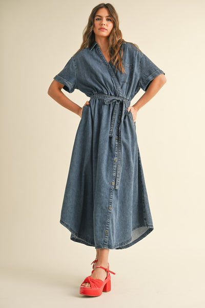 Presale - Nora Denim Midi Dress