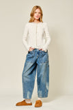 Idalia Smocked Lace Edge Cardigan