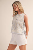 Dawn Crochet Applique Tank