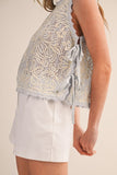 Dawn Crochet Applique Tank