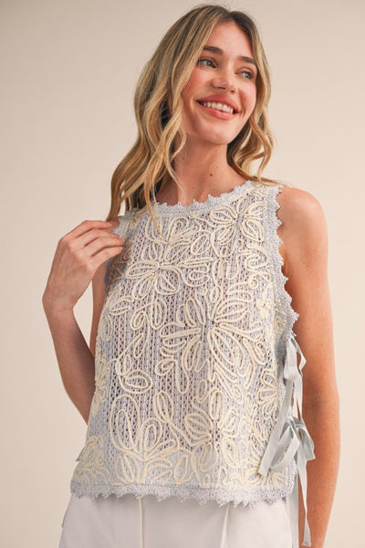 Dawn Crochet Applique Tank