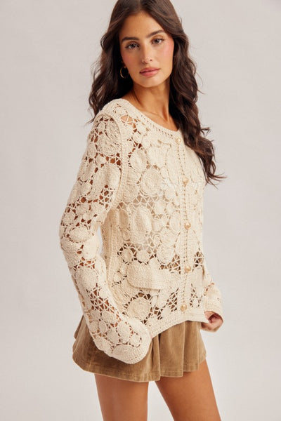Stella Crochet Cardigan