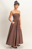 Mia (Brown) Midi Dress