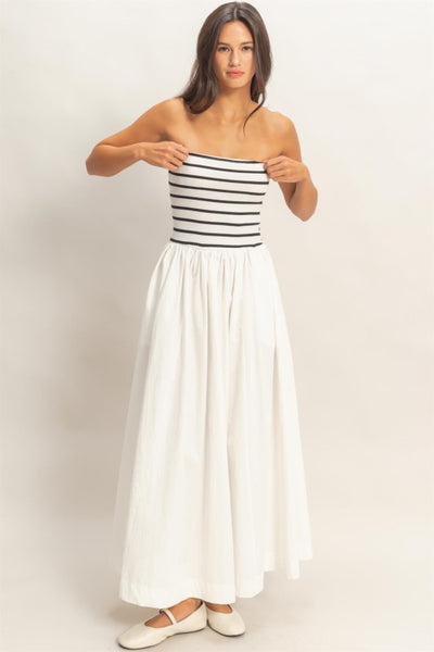 Mia Striped Midi Dress