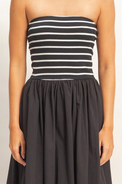 Mia Striped Midi Dress