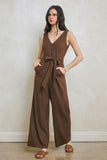 Maggie (Brown) Linen Jumpsuit