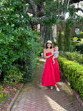 Mia (Red) Midi Dress