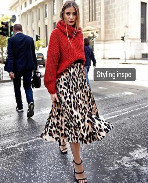 PRESALE : Mayfair Leopard Pleated Skirt