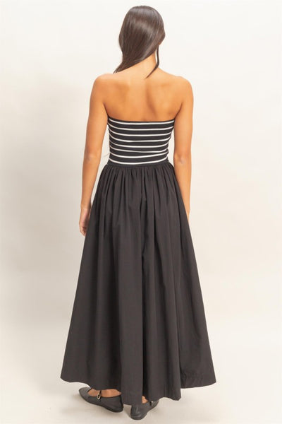 Mia Striped Midi Dress