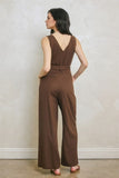 Maggie (Brown) Linen Jumpsuit