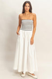 Mia Striped Midi Dress