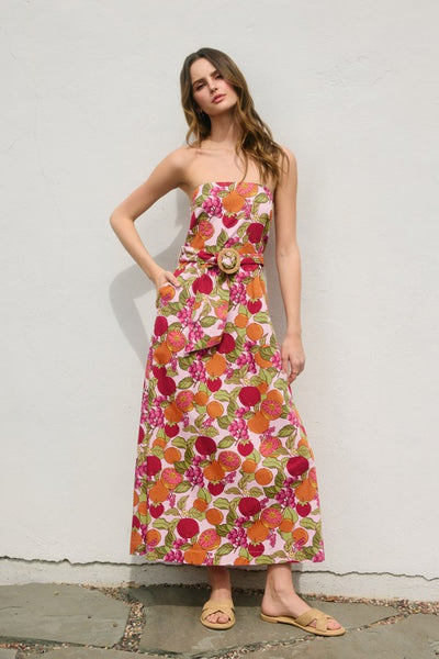 Sweet Nothing Rattan Belt Midi Dress