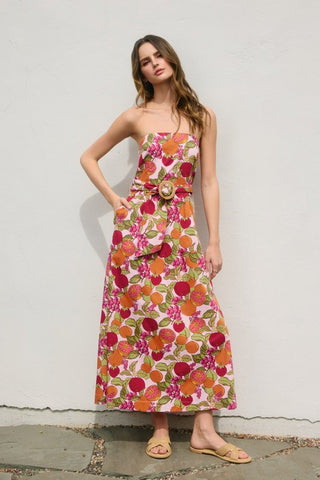Sweet Nothing Rattan Belt Midi Dress