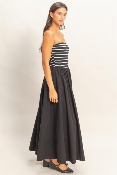 Mia Striped Midi Dress