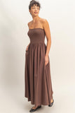 Mia (Brown) Midi Dress
