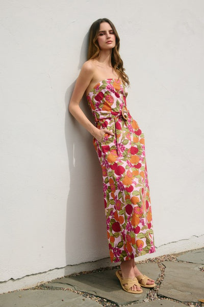 Sweet Nothing Rattan Belt Midi Dress