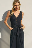 Maggie (Black) Linen Jumpsuit