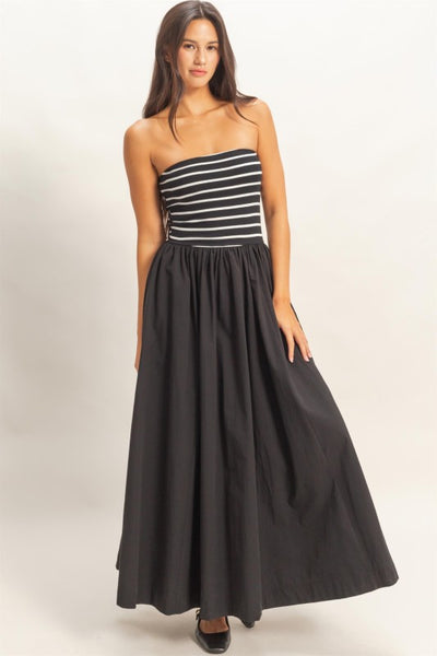 Mia Striped Midi Dress