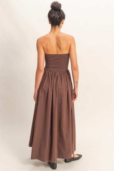 Mia (Brown) Midi Dress