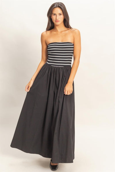 Mia Striped Midi Dress