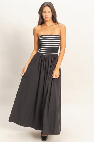 Mia Striped Midi Dress