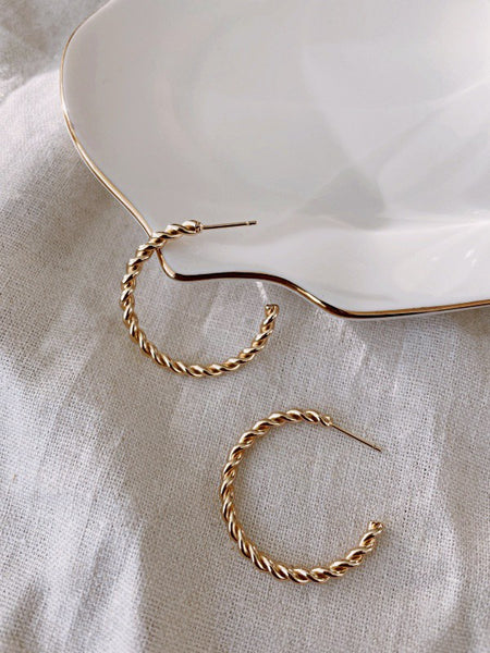 Twist Rope Midi Hoops